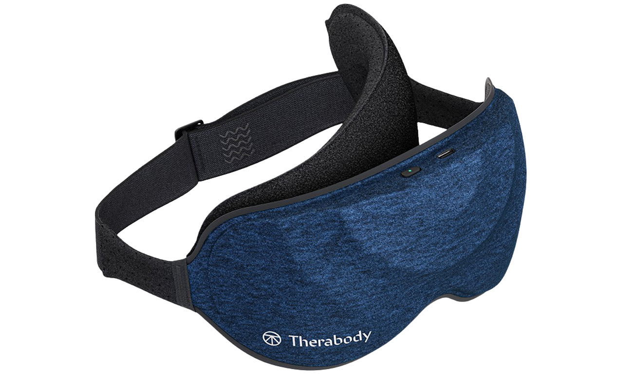 Maska Therabody Sleep mask widoczna na białym tle, widok z przodu