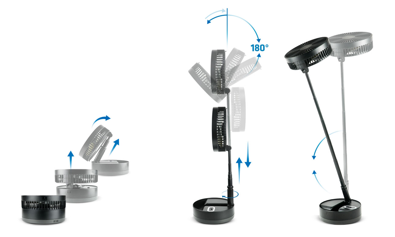 bezprzewodowy kompaktowy wentylator z wbudowaną baterią Xblitz Aero PRO