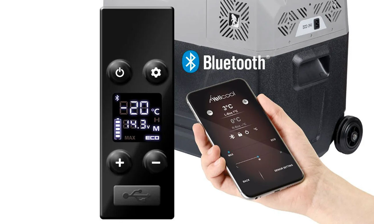 Sterowanie smartfonem lodówką turystyczną Yeticool BX40