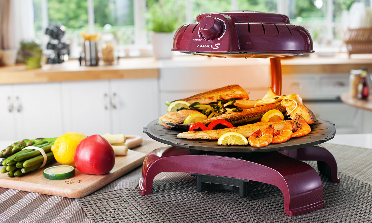 Grill na podczerwień Zaigle Simple Everyday Grill czerwony ZaigleS-WD