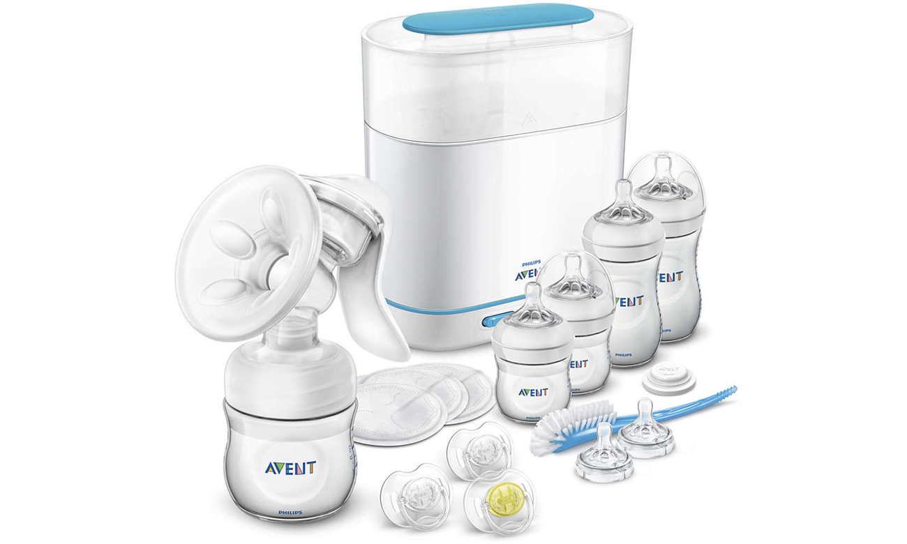 Philips Avent Sterylizator 3w1 + Zestaw startowy Natural SCD293/00
