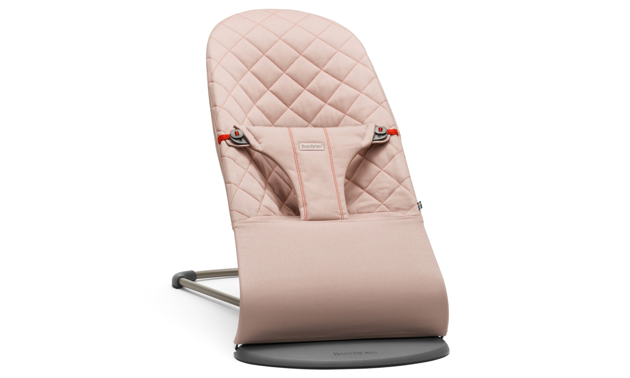 BabyBjorn BLISS COTTON Dusty Pink rama Dark Grey