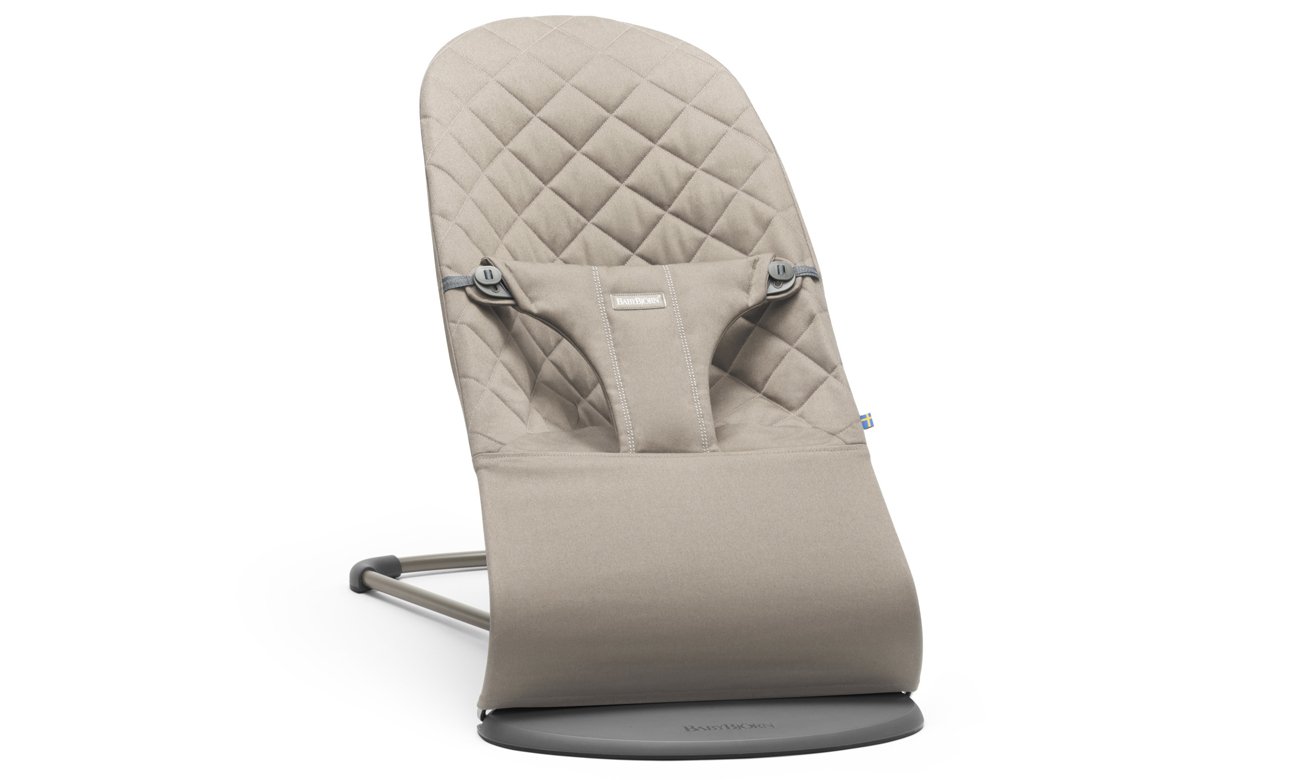 BabyBjorn BLISS COTTON Sand Grey rama Dark Grey