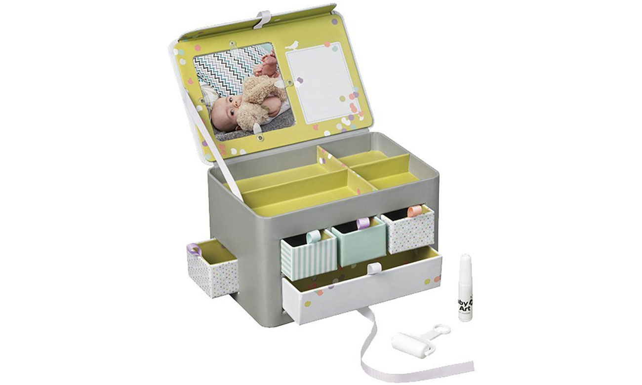 Pudełko ze zdjęciem dziecka i odciskiem dłoni od Baby Art