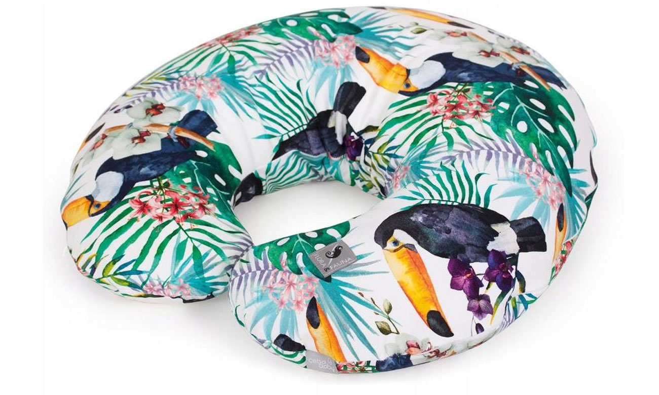 Poduszka do relaksu Ceba Baby Physio Cebuszka Multi Flora&Fauna Tucan