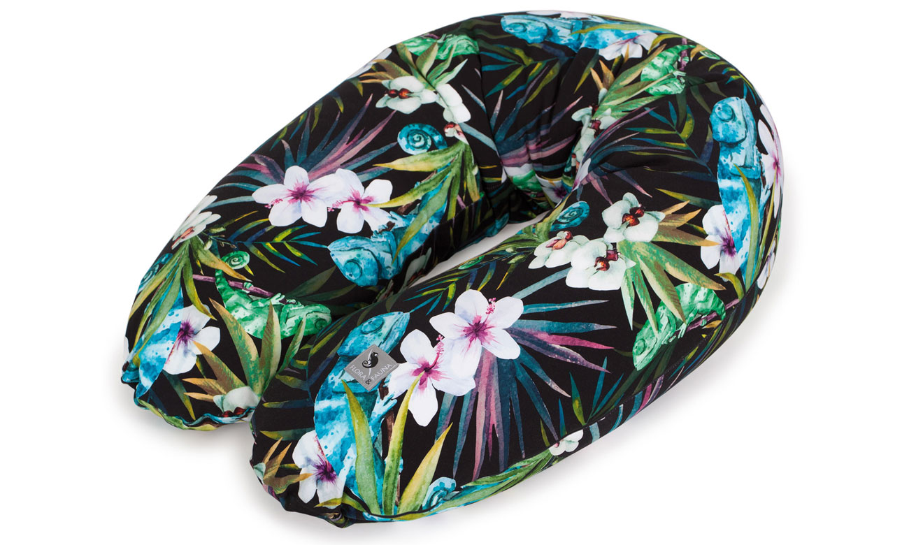 Poduszka do karmienia Ceba Baby Physio Cebuszka Multi Flora&Fauna Cameleon Negro