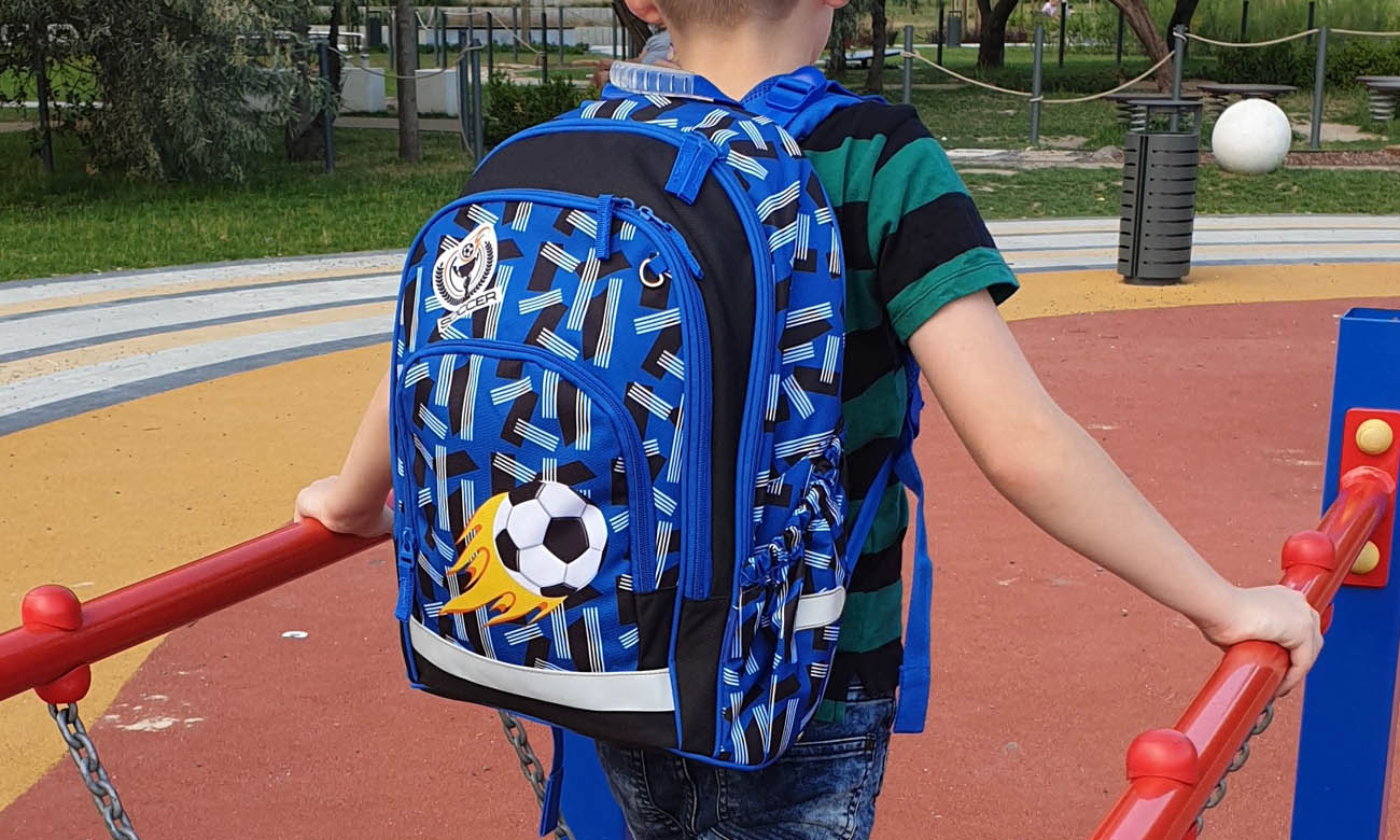Plecak szkolny Hama Blue Soccer