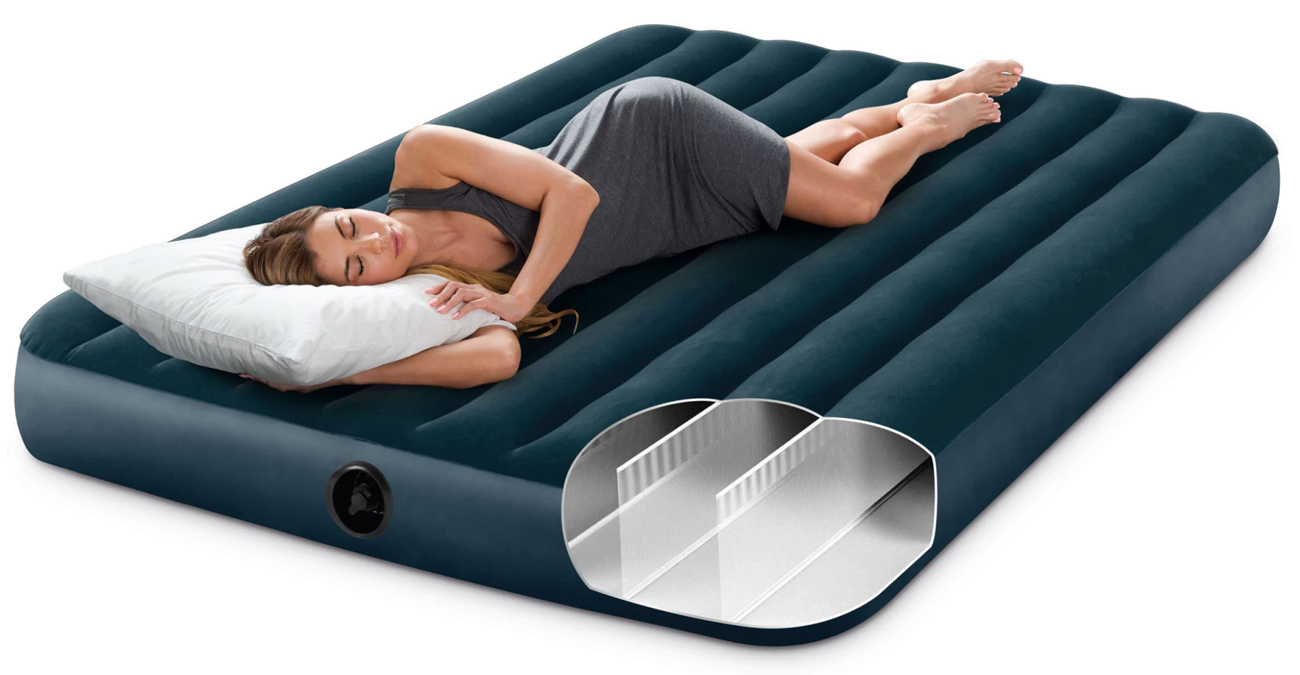 Materac Dmuchany Dla Dzieci Do Spania INTEX Dmuchane łóżko Dura-Beam Standard Prestige King - Materace do