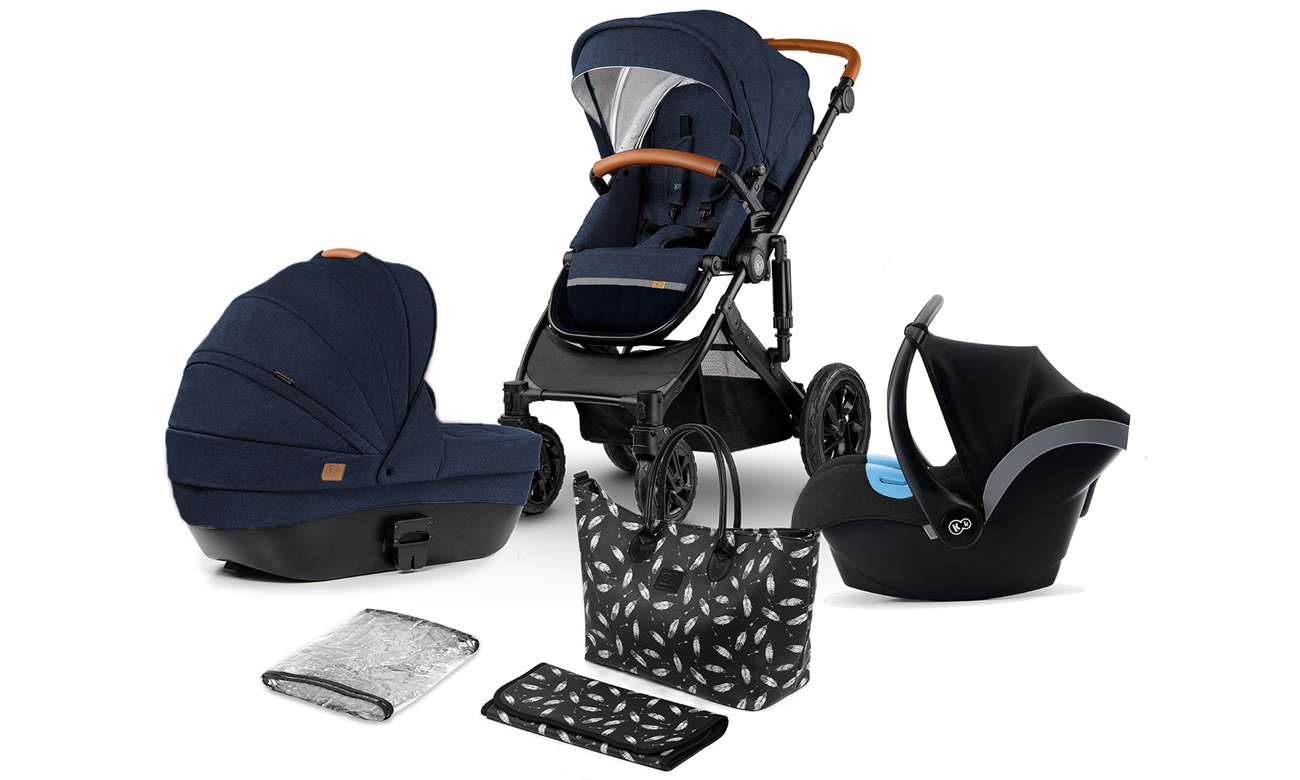 Kinderkraft Prime 3w1 Deep Navy z torbą Mommy Bag