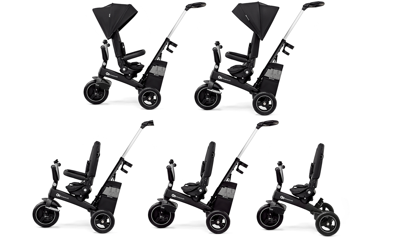 Kinderkraft Rowerek Trójkołowy Easytwist Black