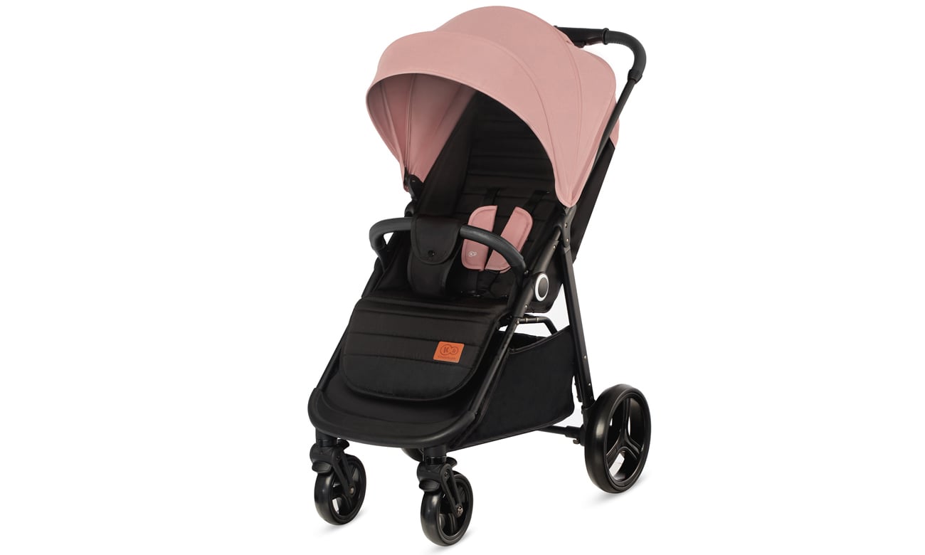 Kinderkraft TRIG 3 lichte kinderwagen, gemakkelijk met één hand op te vouwen, alle wielophanging, verstelbare capuchon, 5-punts veiligheidsharnas, vanaf de geboorte tot 25 kg, beige