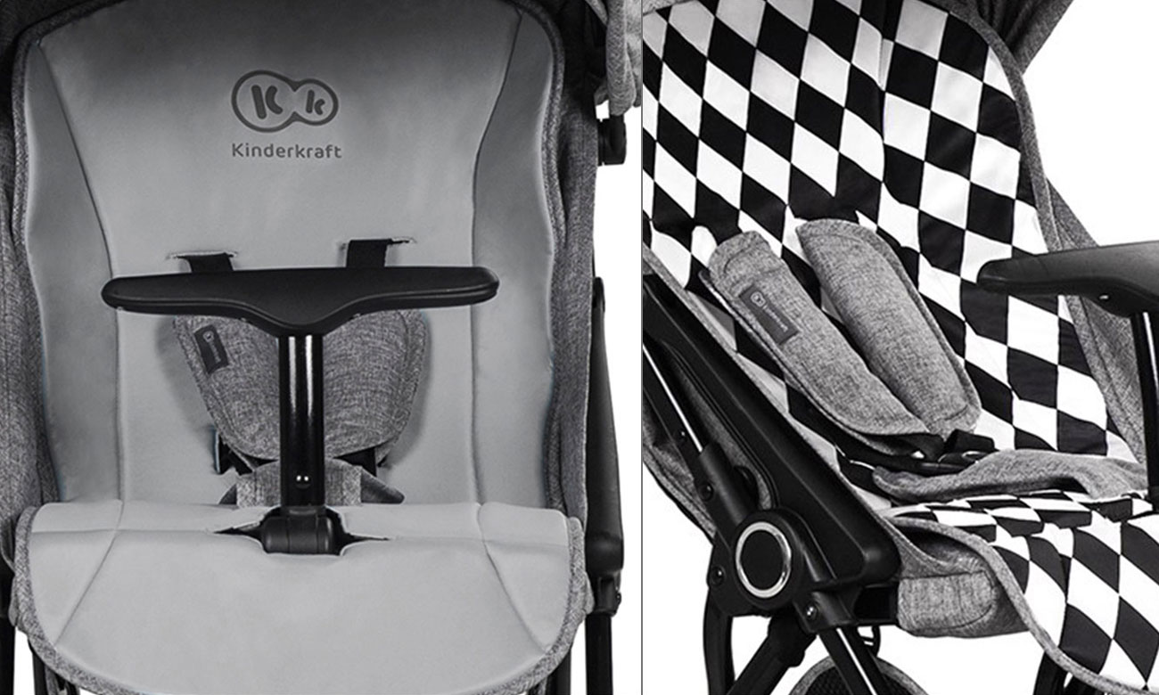 Praktyczna spacerówka KinderKraft Lite Up Grey