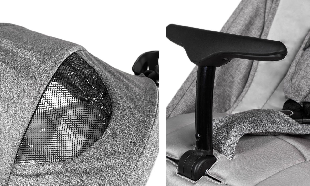 Spacerówka z daszkiem KinderKraft Lite Up Grey