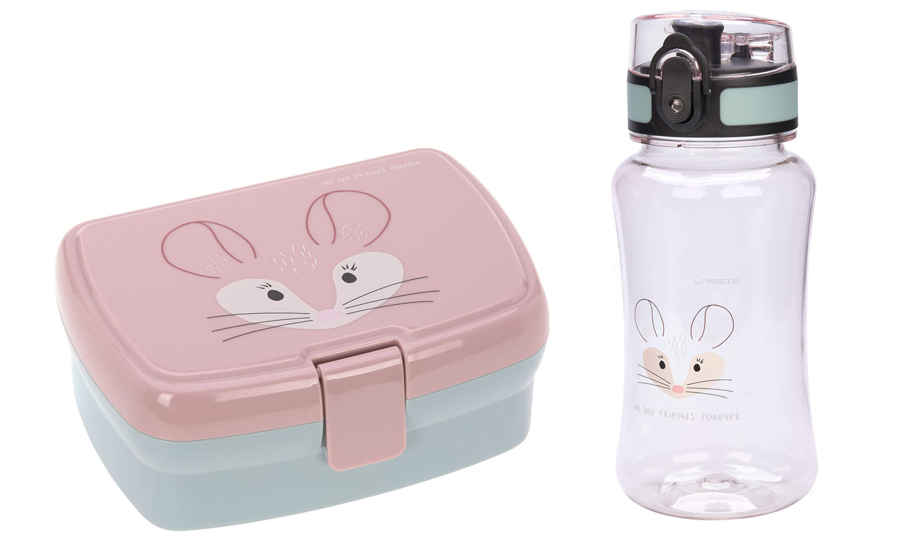 Lassig Zestaw Lunchbox + butelka 460 ml About Friends Szynszyla