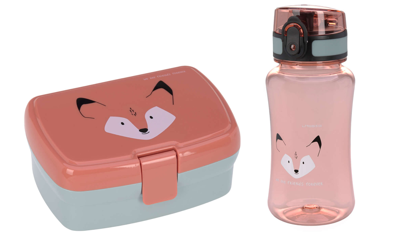 Lassig Zestaw Lunchbox + butelka 460 ml About Friends Lis