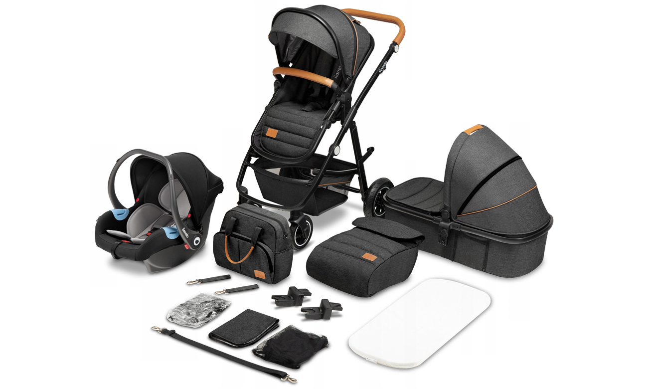 Lionelo Amber zestaw 3w1 Grey Graphite