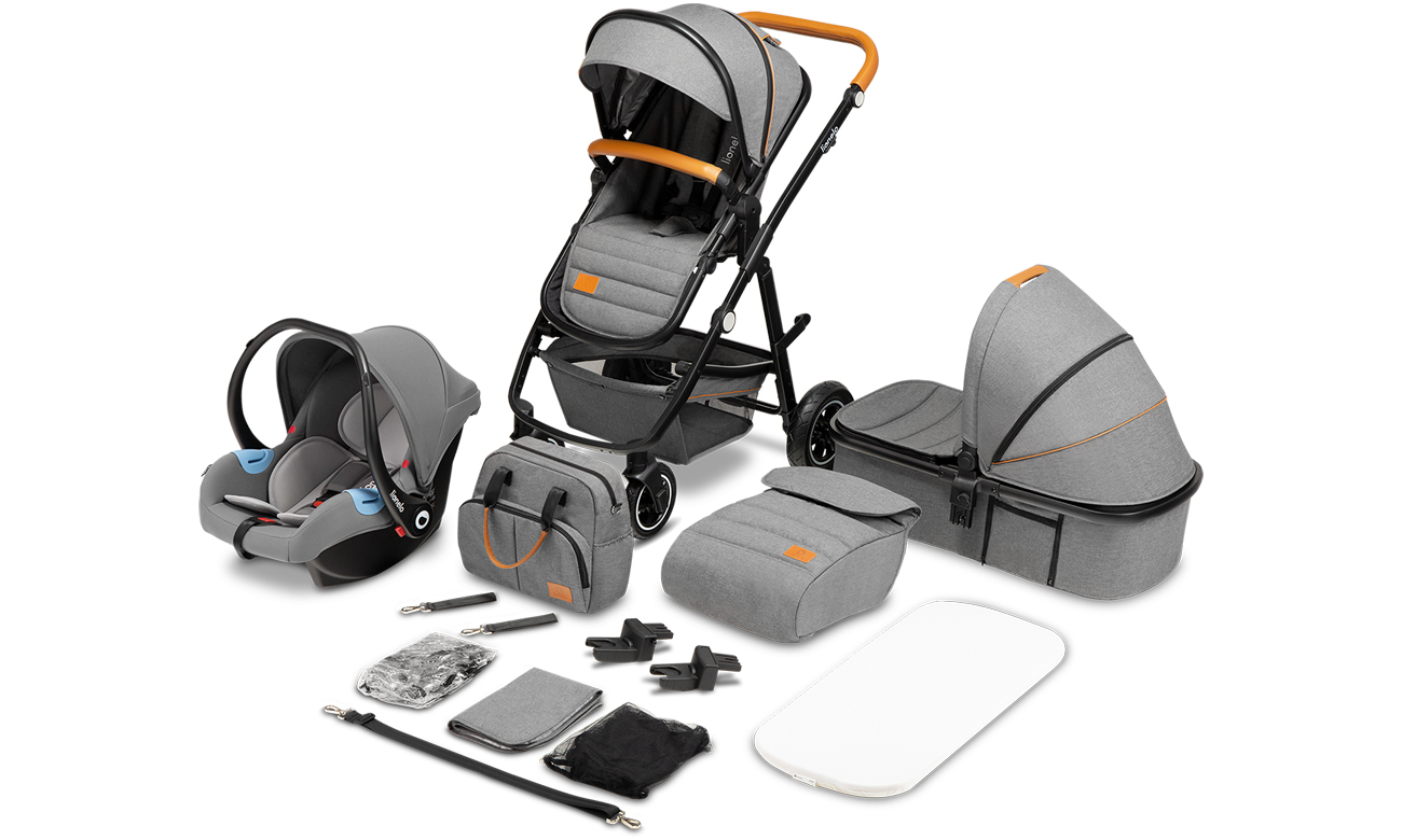 Lionelo Amber zestaw 3w1 Grey Stone