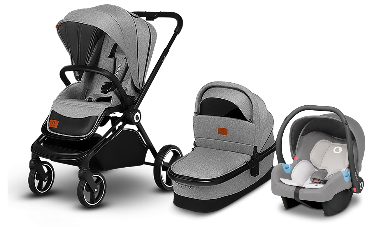 Lionelo Mika zestaw 3w1 Grey Stone