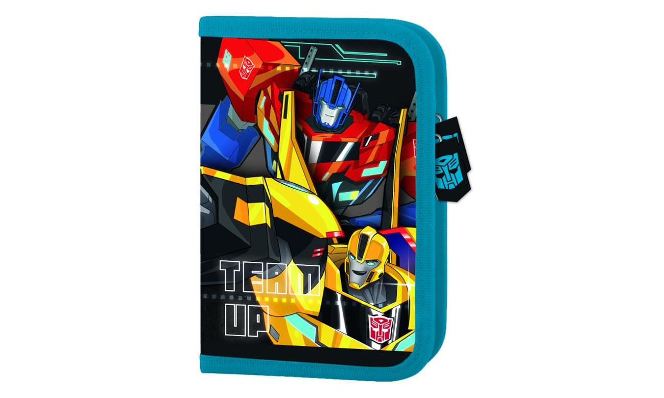 Piórnik Majewski podwójny z wyposażeniem Transformers