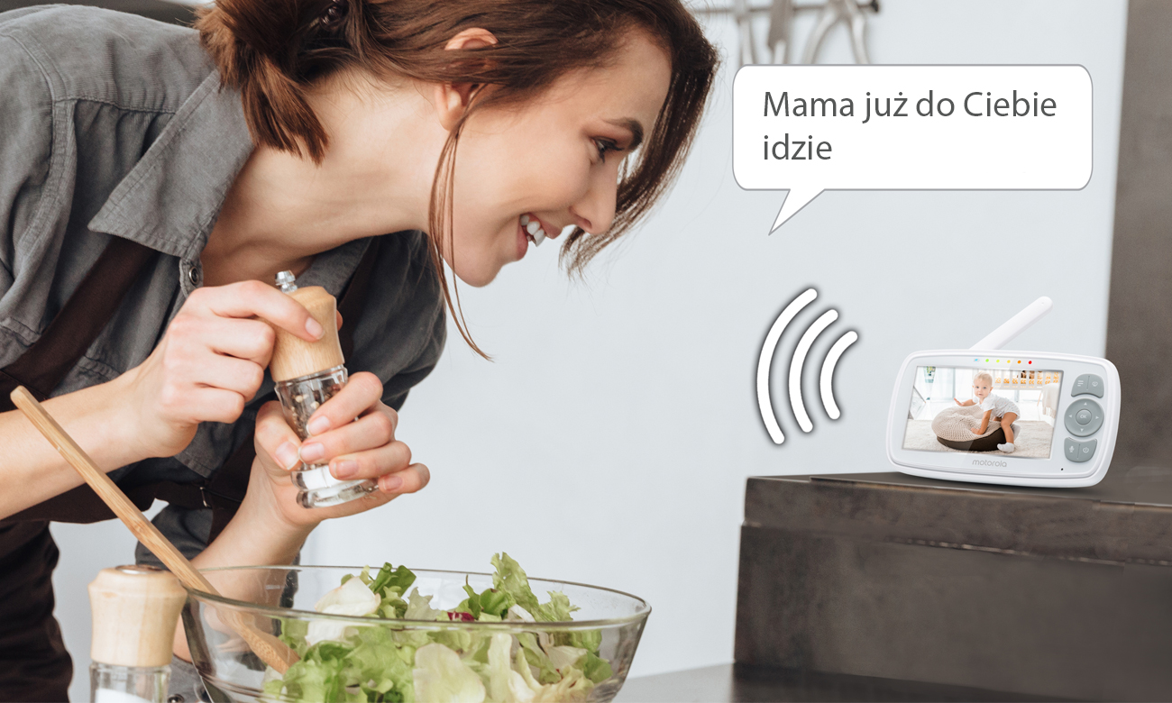 dwukierunkowa niania motorola z kamerą