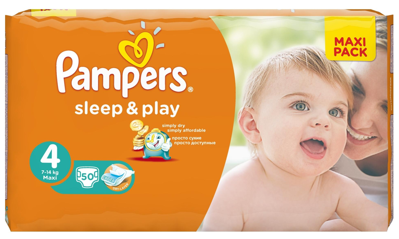 Pampers Sleep&Play 4 Maxi 7-14kg 50szt - Sklep internetowy - al.to