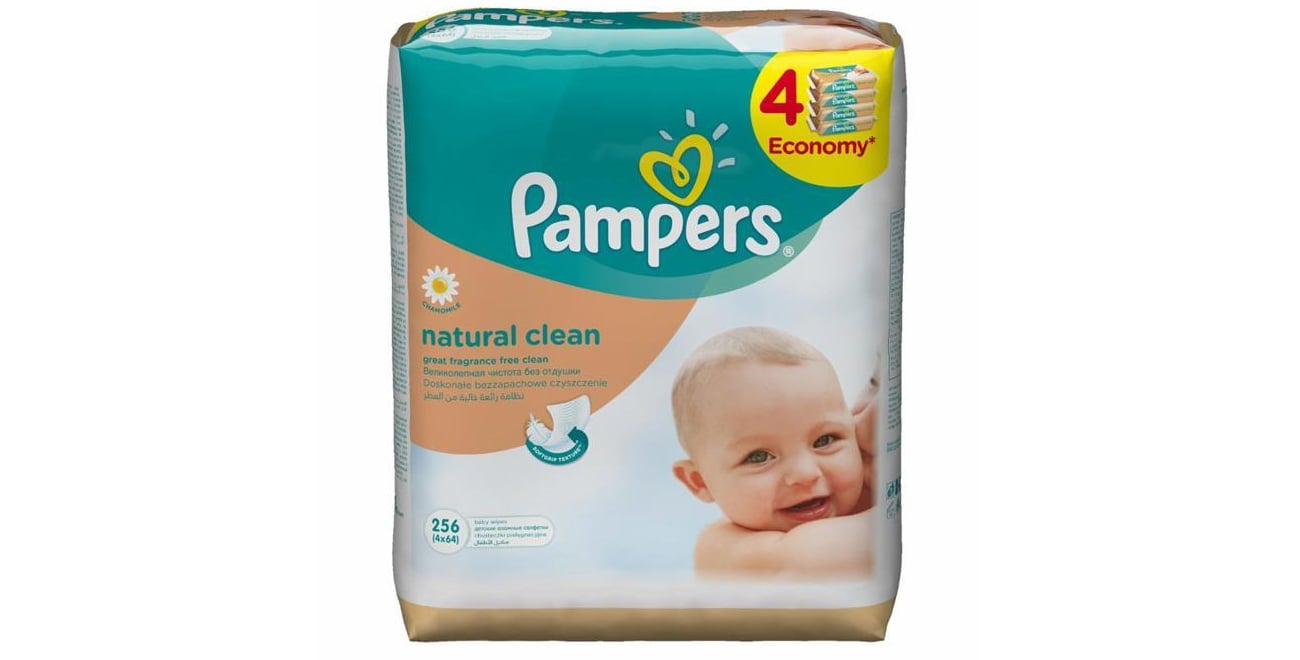 pampers Chusteczki Natural Clean 4x64 szt. z balsamem