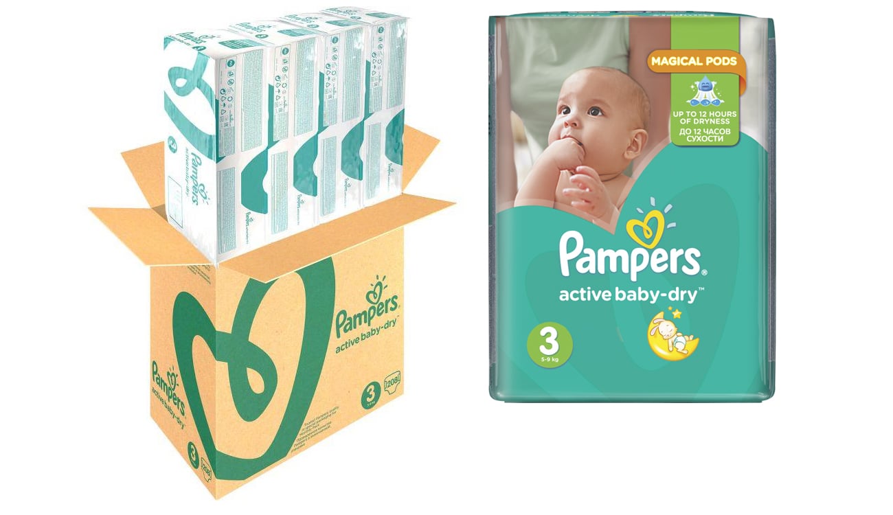 pampers active dry 3 Midi 208szt.