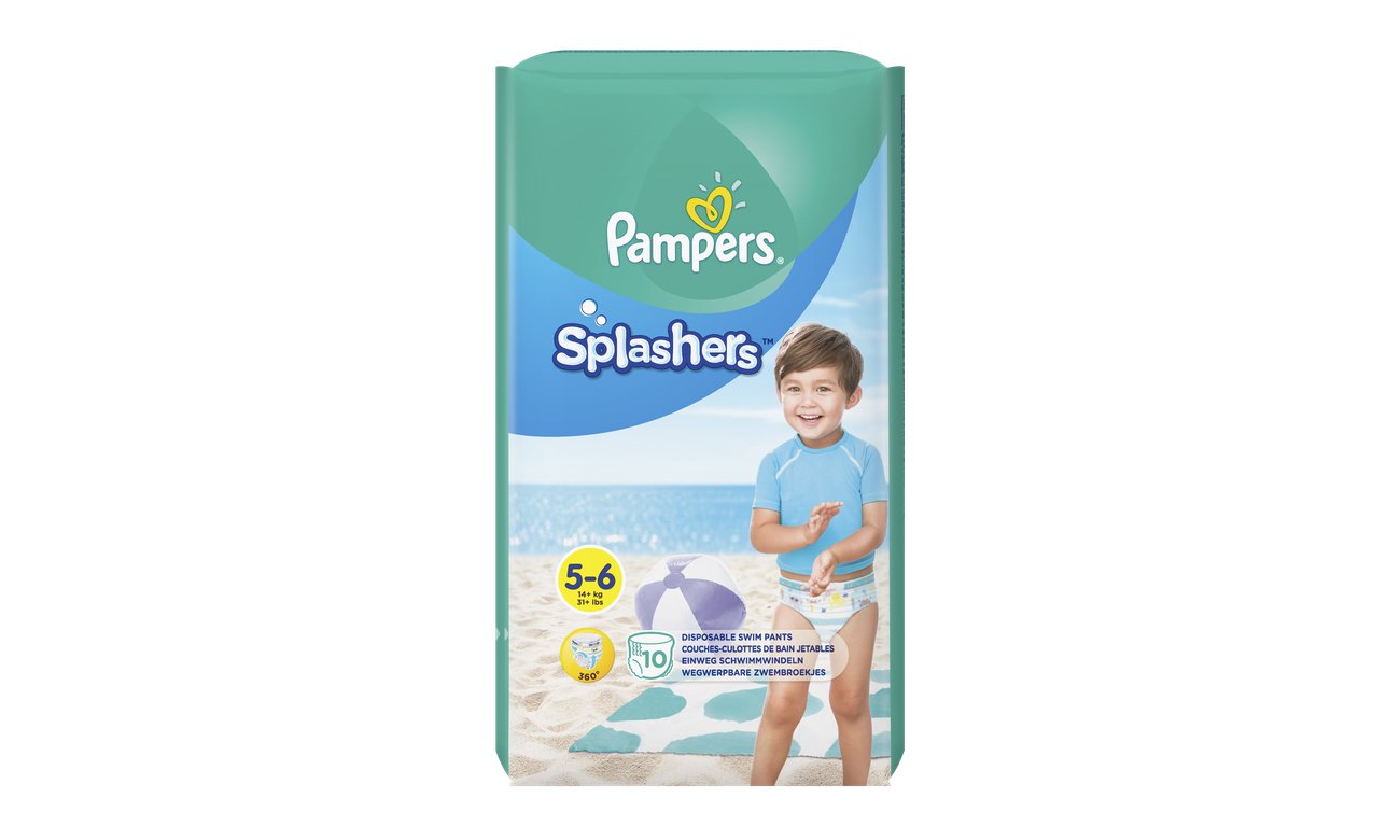 Splashers rozmiar 5 Maxi 10 sztuk Pampers 8001090728951