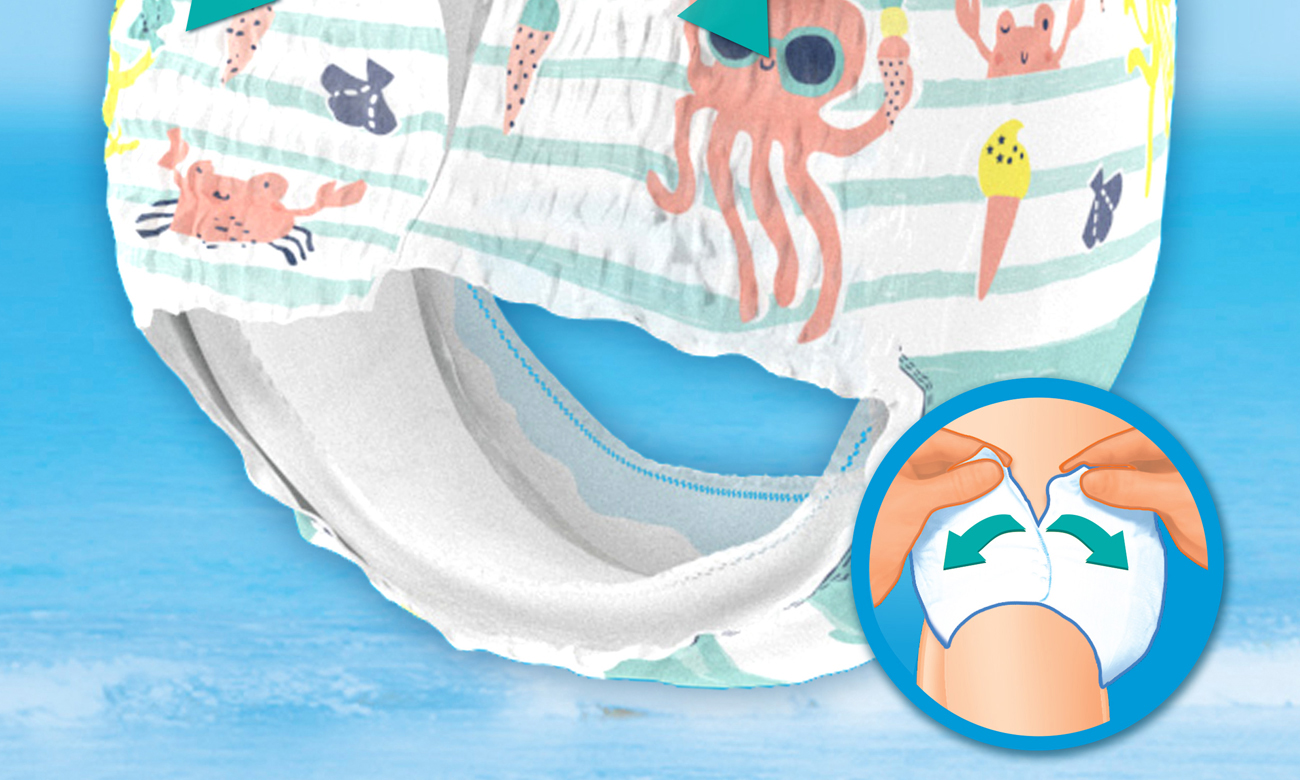 pampers na basen plażę do wody