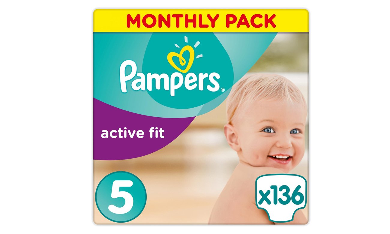Pampers Active Fit 5 Junior Na Miesiąc 136szt