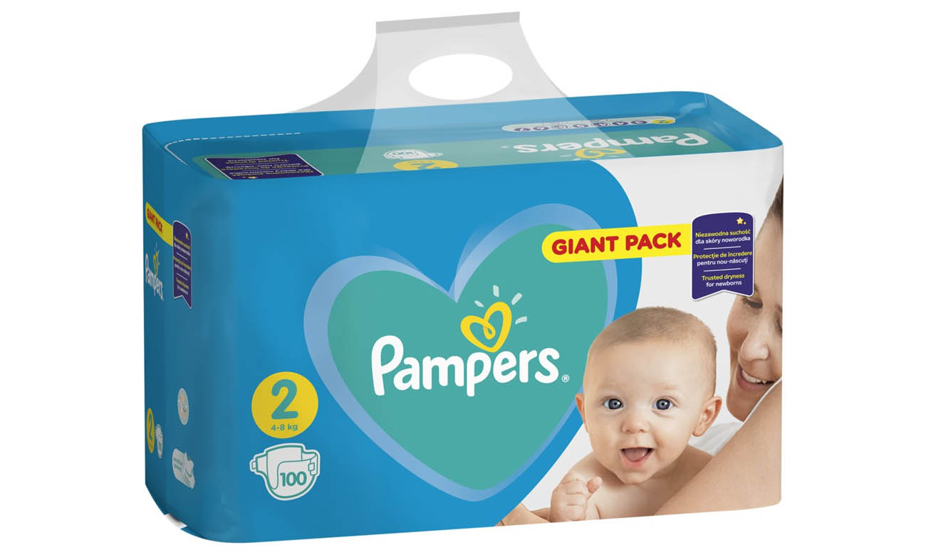 pampers new baby mini 2 4-8 kg zapas 100 sztuk
