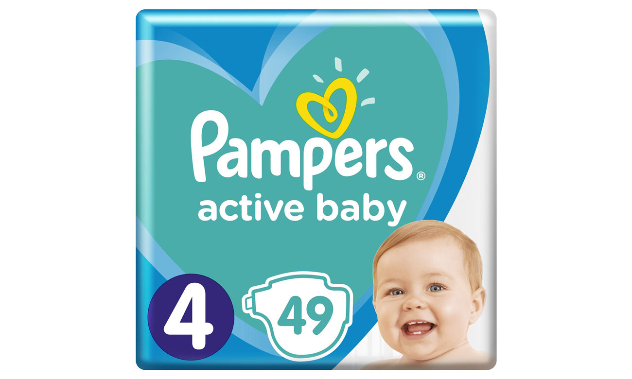 Pieluchy Pampers Active Baby 4 Maxi 9-14kg 49 szt.