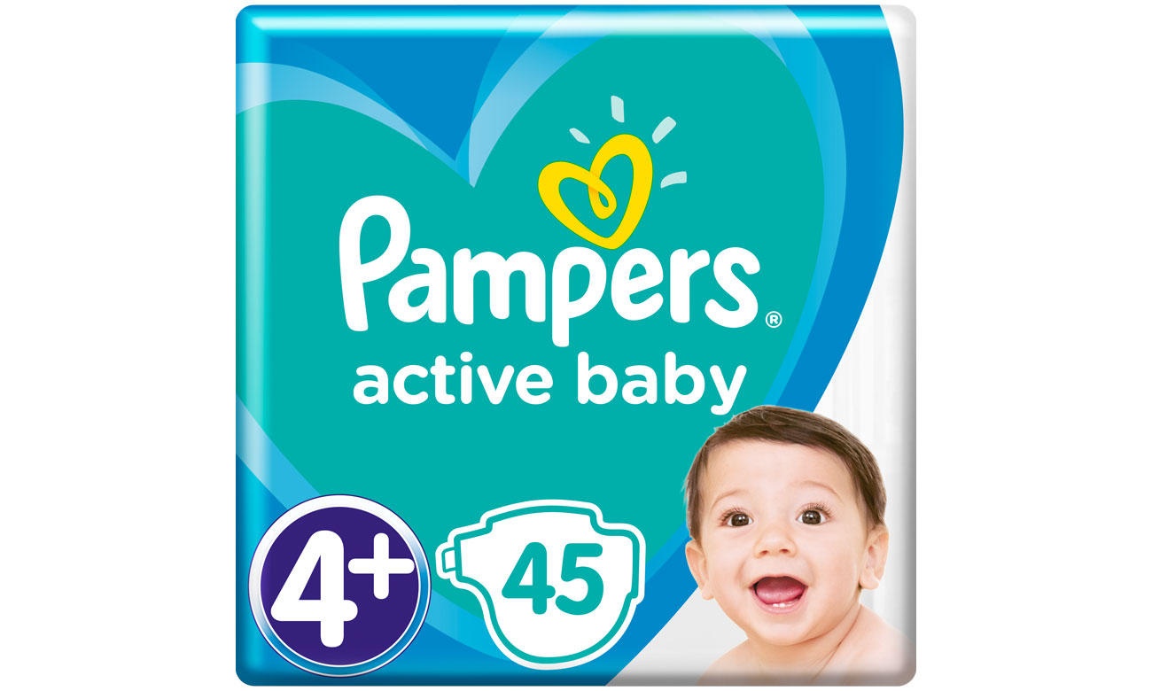 Pampers Active Baby 4+ Maxi 10-15 kg 45 szt.