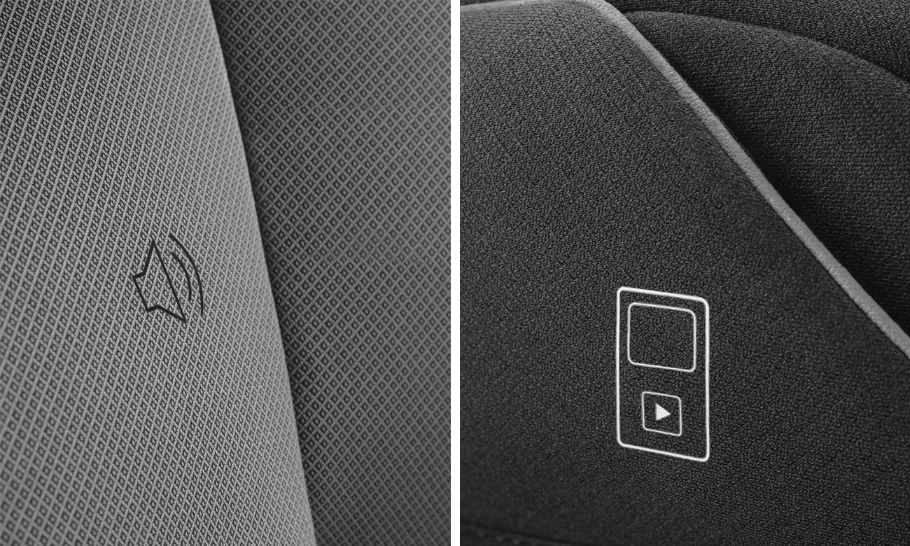 fotelik recaro z wbudowanymi głośnikami