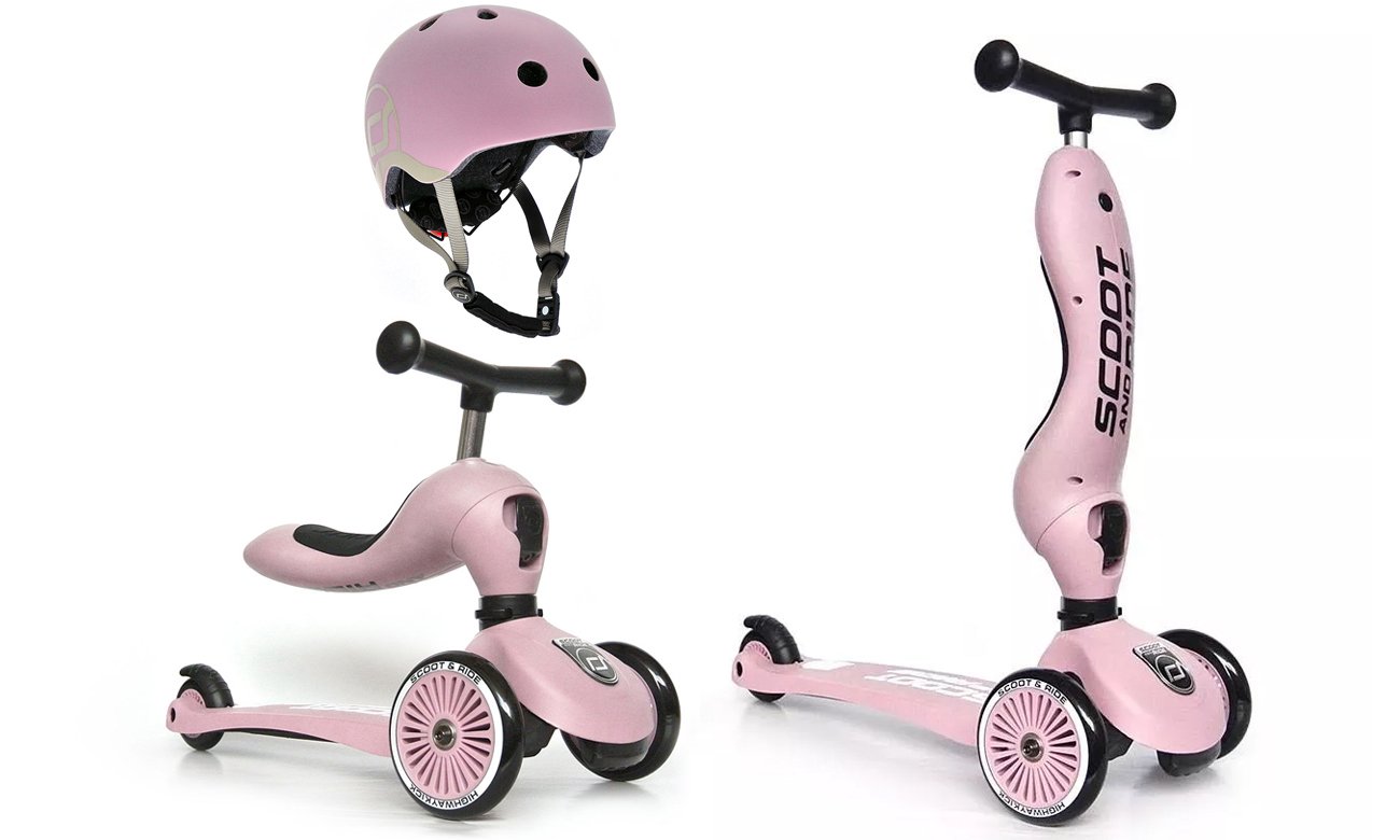 Scoot & Ride Highwaykick 1 Jeździk i hulajnoga 2w1 Rose