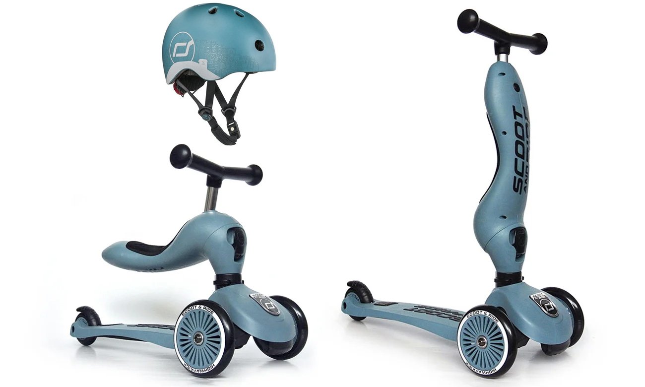 Scoot & Ride Highwaykick 1 Jeździk i hulajnoga 2w1 Steel