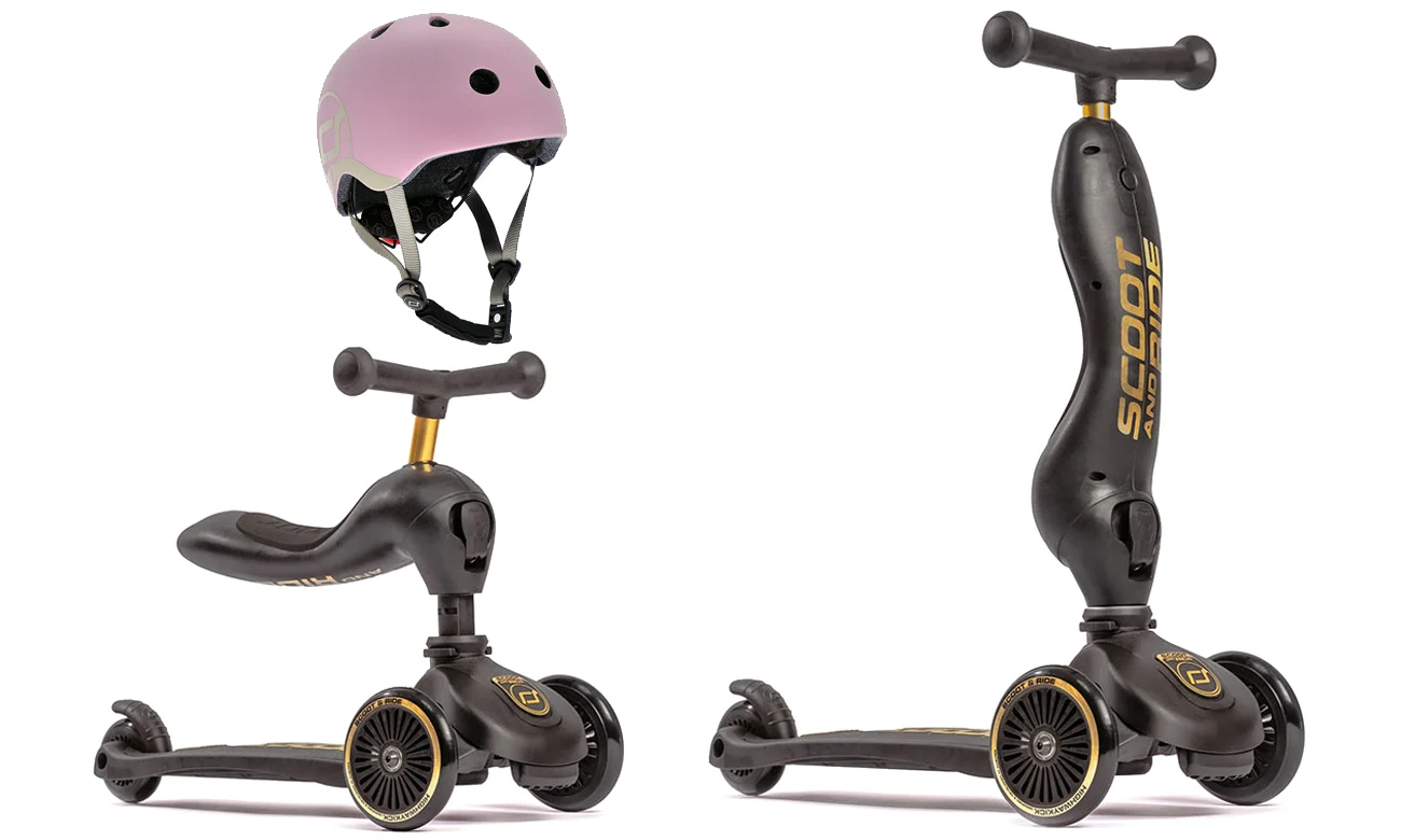 Scoot & Ride Highwaykick 1 Jeździk i hulajnoga 2w1 Gold