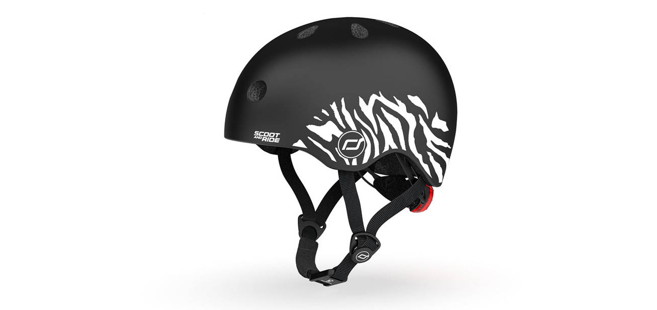 Scoot & Ride Kask Ochronny XXS-S dla dzieci 1-5 lat Zebra