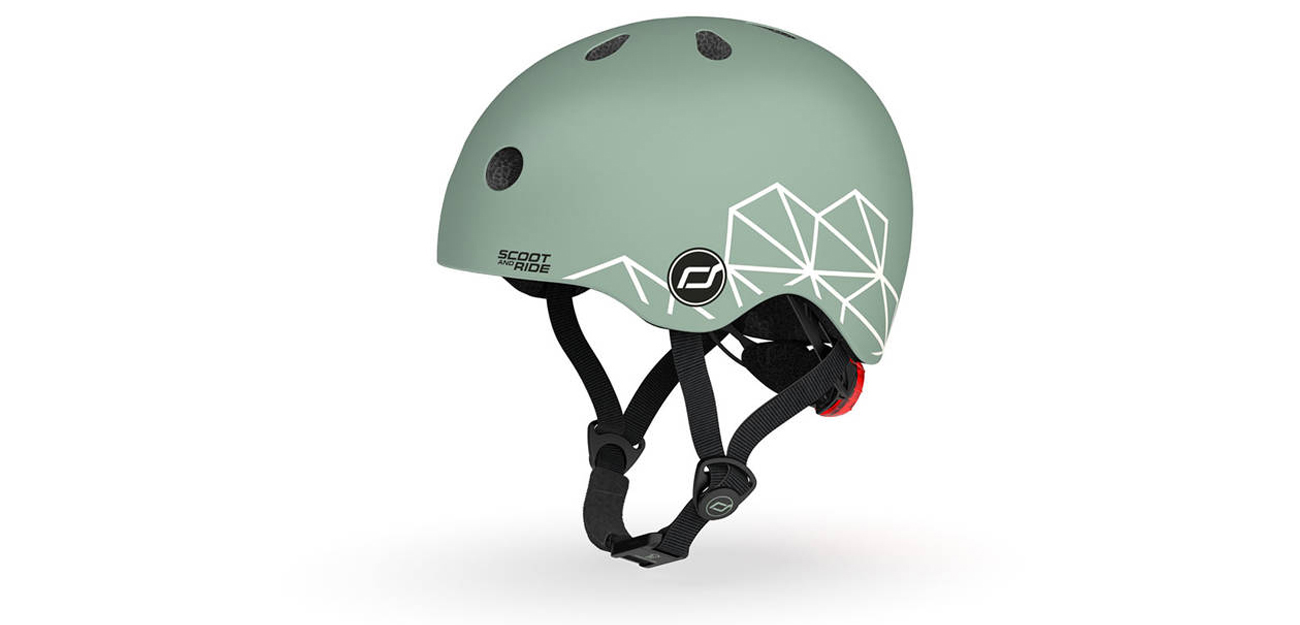 Scoot & Ride Kask Ochronny XXS-S dla dzieci 1-5 lat Green Lines
