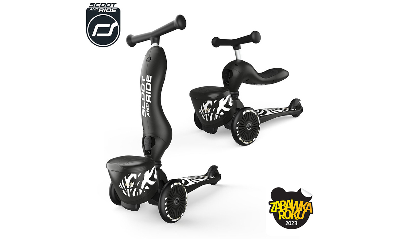 Scoot & Ride Highwaykick 1 Lifestyle Jeździk i hulajnoga 2w1 Zebra