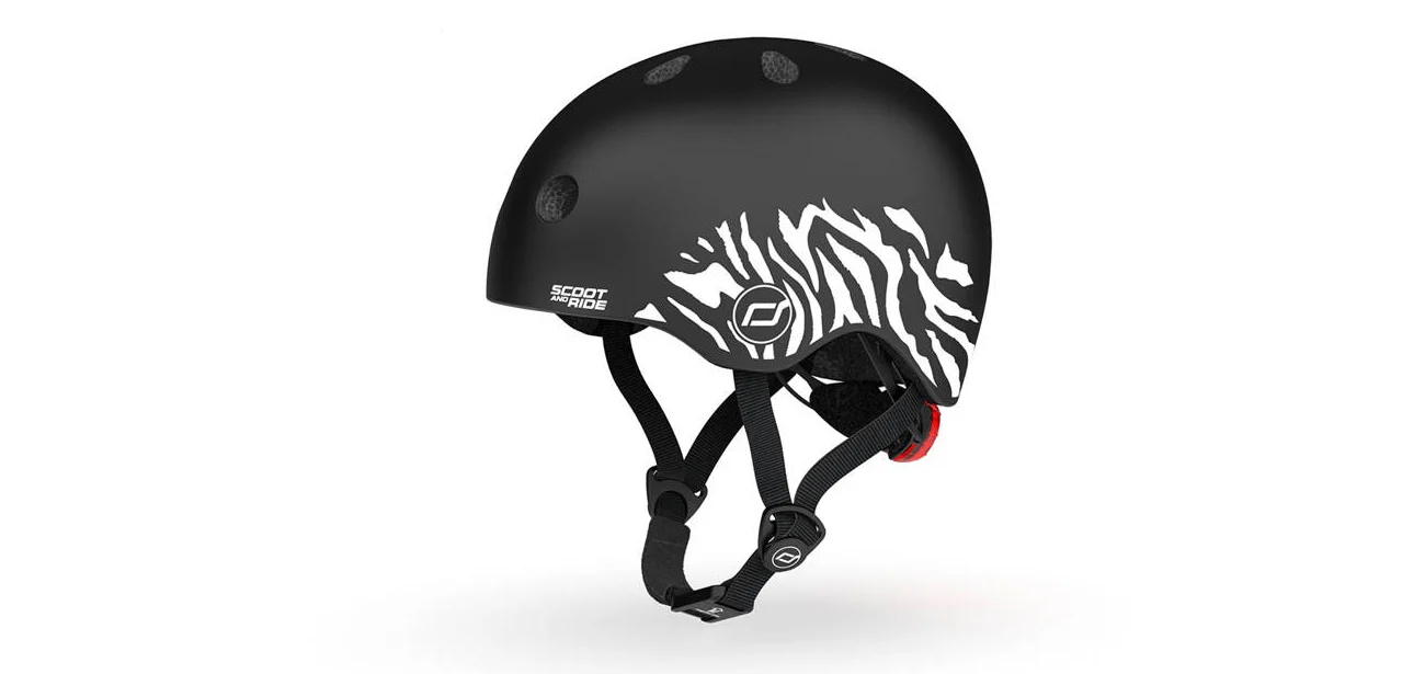 Scoot & Ride Kask Ochronny XXS-S dla dzieci 1-5 lat Zebra