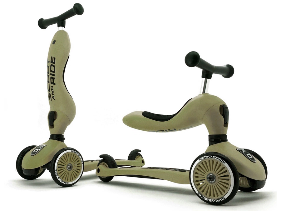 Scoot & Ride Highwaykick 1 Jeździk i hulajnoga 2w1 Olive