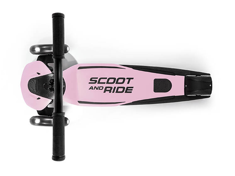 Scoot & Ride Highwaykick 5 LED Balansowa + Kask Ochronny S-M Rose
