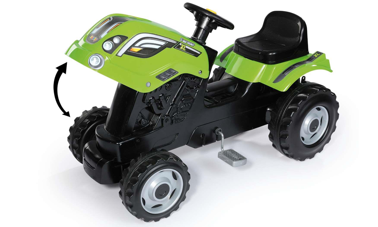 czerwony traktor na pedały smoby