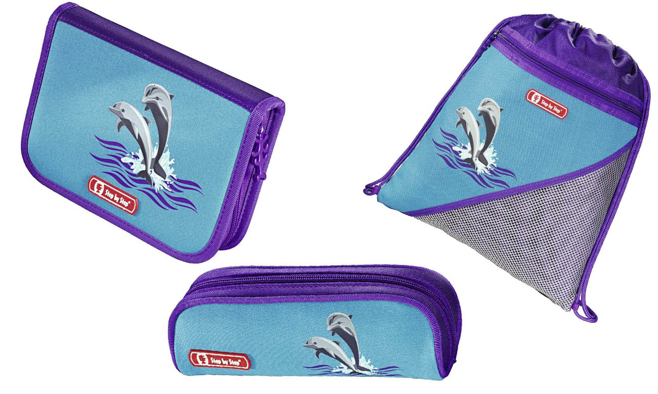 Ergonomiczny plecak dla pierwszoklasisty Step by Step Light 2 happy dolphins