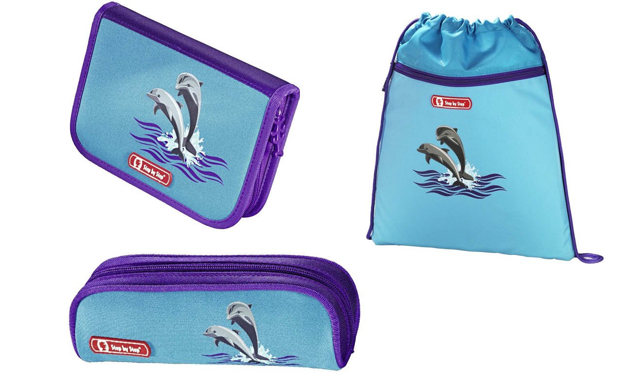 Ergonomiczny plecak dla pierwszoklasisty Step by Step Touch 2 Happy Dolphins