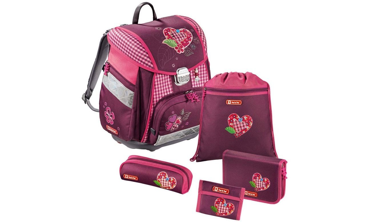 5-częściowy zestaw Step By Step Touch Tweedy Hearts tornister