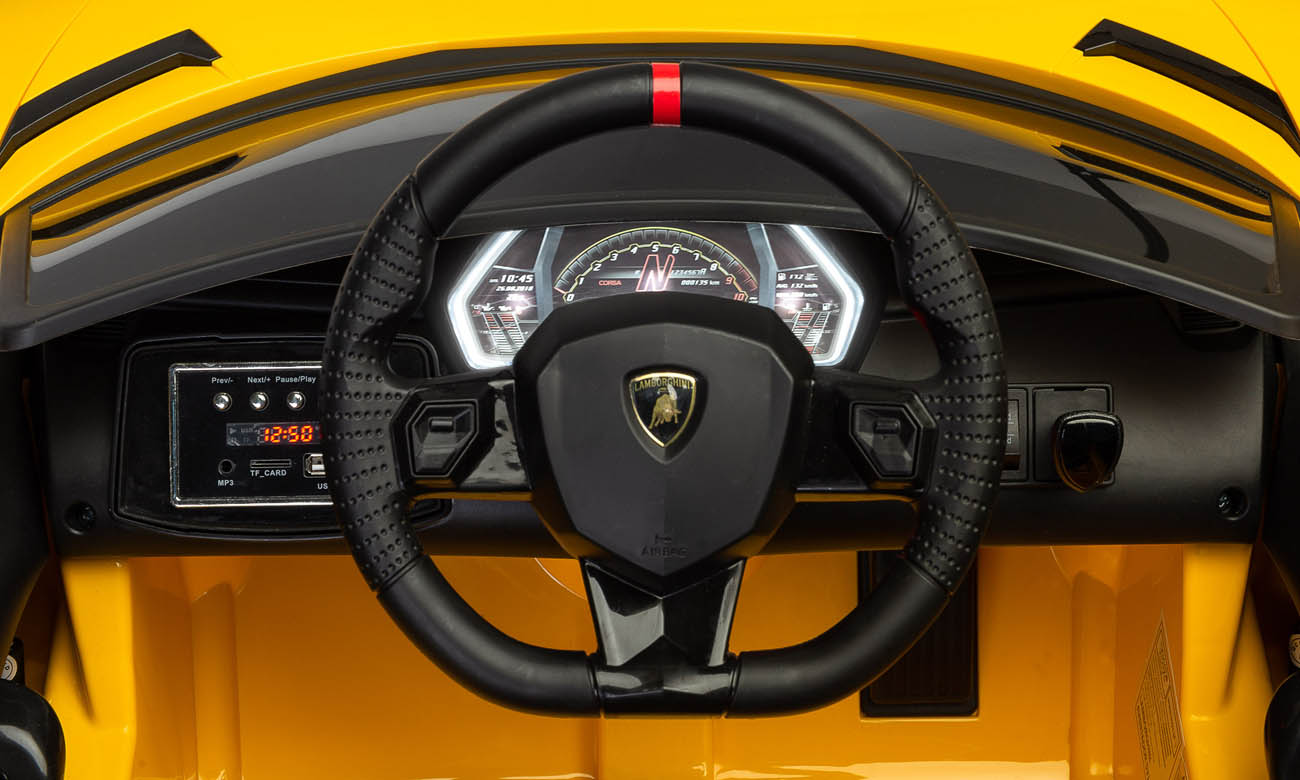 Pojazd na akumulator Toyz	Lamborghini Aventador SVJ żółty