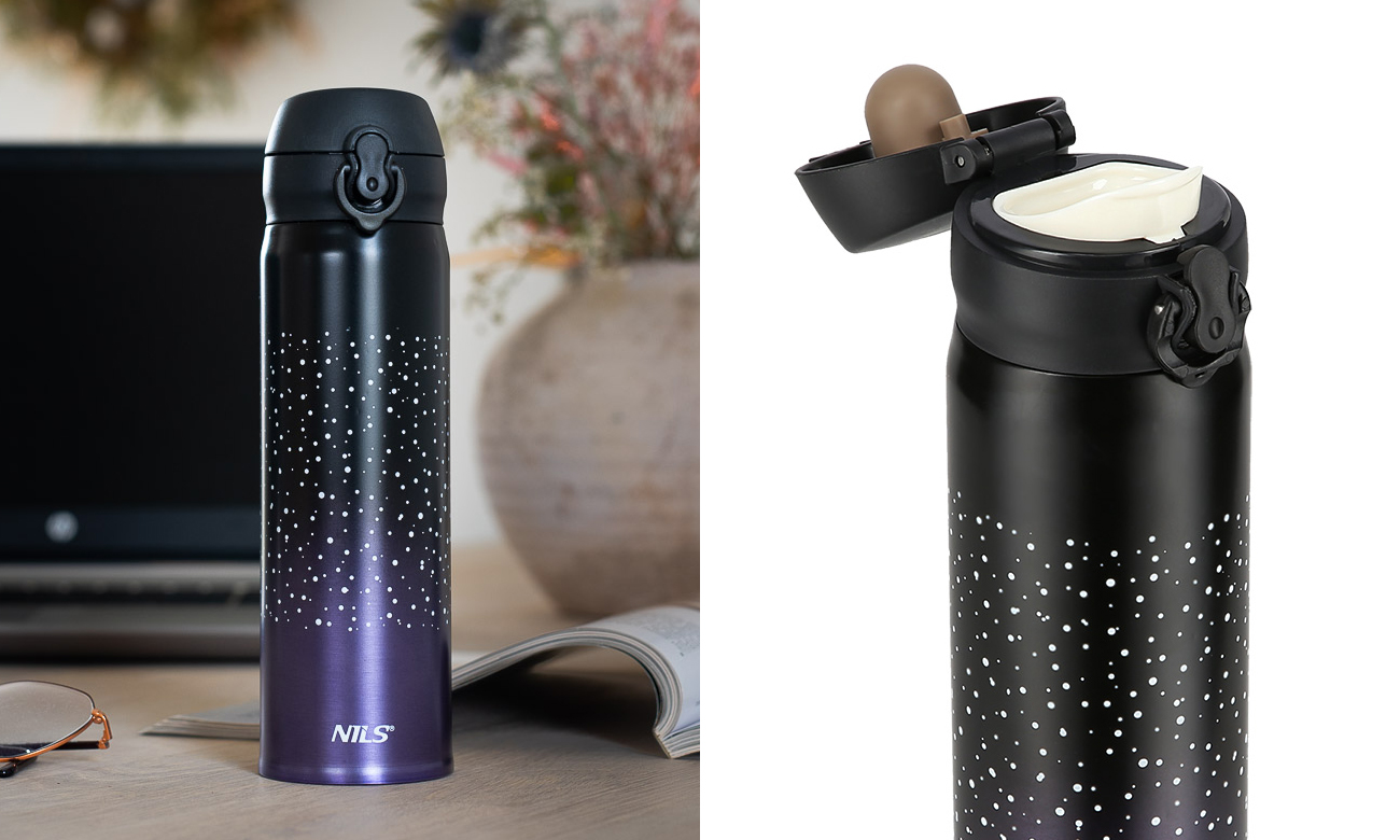 Nils Camp Kubek termiczny 500 ml NCB11 Fioletowy