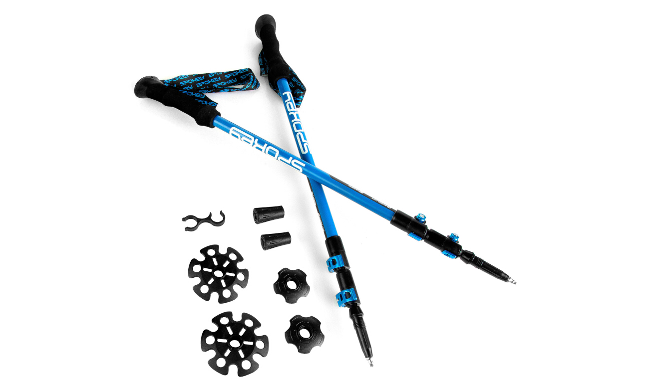 Kije trekkingowe Spokey Carbon 105-135 cm Niebieski 927900